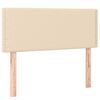vidaXL Boxspringbett mit Matratze Creme 80x200 cm Stoff