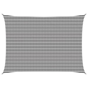vidaXL Sonnensegel Anthrazit und Wei&szlig; 5 x 7 m HDPE