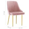 vidaXL Esszimmerst&uuml;hle 4 Stk. Rosa Samt