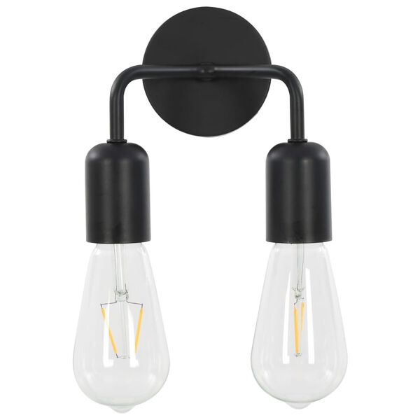 vidaXL Wandleuchte Schwarz E27