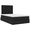 vidaXL Bett mit Stauraum und LED Schwarz 120 x 200 cm Polyester