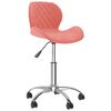 vidaXL Esszimmerst&uuml;hle 2 Stk. Drehbar Rosa Samt