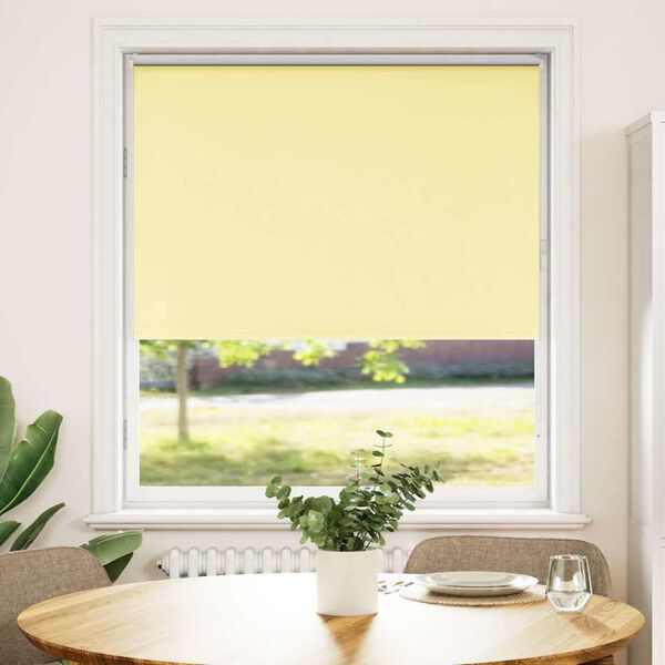 vidaXL Verdunkelungsrollo Gelb 100x130 cm Stoffbreite 95,7cm Polyester