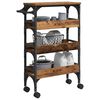 vidaXL K&uuml;chentrolley Altholz 53 x 20 x 76 cm Holzwerkstoff