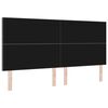 vidaXL LED Kopfteil mit LED-Lichtleisten Hellgrau 200 cm Polyester