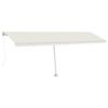vidaXL Markise Manuell Einziehbar mit LED 600x350 cm Creme