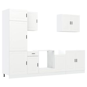 vidaXL 7-tlg. K&uuml;chenschrank-Set Porto Wei&szlig; Holzwerkstoff