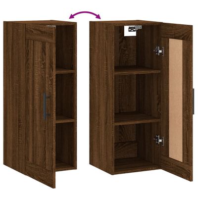 vidaXL Wandschrank Braun Eichen-Optik 34,5x34x90 cm Holzwerkstoff