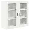 vidaXL Wandglas-Schrank PORTO Wei&szlig; 80 x 31 x 80 cm Holzwerkstoff