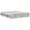vidaXL Bettrahmen mit Kopfteil Beton 200 x 200 cm Massives Kiefernholz