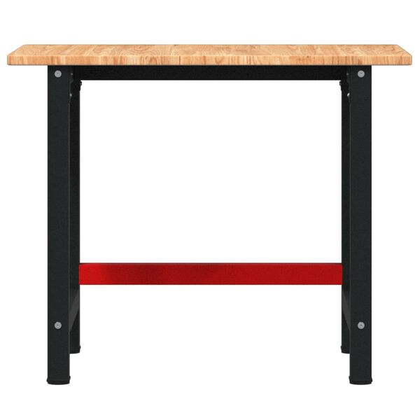 vidaXL Werkbank Hellbraun 100x60x81,5 cm Massivholz Eiche Rechteckig