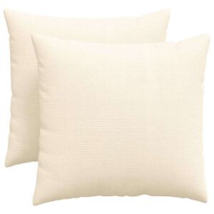 vidaXL Sofakissen 2 St&uuml;ck Creme 50 x 50 cm Cordstoff