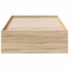 vidaXL Bettrahmen mit Schubladen Braun 90 x 190 cm Holzwerkstoff