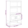 vidaXL Highboard Wei&szlig; 68x39x123 cm Stahl