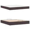 vidaXL Bettgestell mit Matratze mit Matratze 2 pcs Hellbraun Stoff