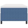 vidaXL Boxspringbett Blau und Wei&szlig; 100 x 200 cm Cordstoff
