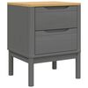 vidaXL Nachttisch Grau 45x39x57 cm Massivholz Kiefer