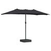 vidaXL Garten-Sonnenschirm Schwarz 385 x 209 x 244 cm