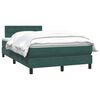 vidaXL Boxspringbett mit Matratze Dunkelgr&uuml;n 120x220 cm Samt