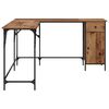 vidaXL Schreibtisch Altholz 141 x 141 x 75 cm Holzwerkstoff