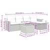 vidaXL 6-tlg. Garten-Sofagarnitur mit Kissen Schwarz Poly Rattan
