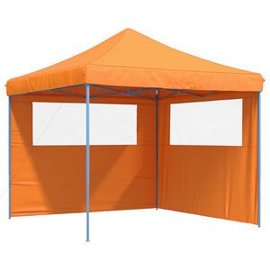 vidaXL Partyzelt Faltbar Pop-Up mit 2 Seitenteilen Orange