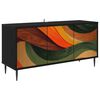 vidaXL TV-Schrank BONN 102 x 33 x 51 cm Schwarz Eichen-Optik