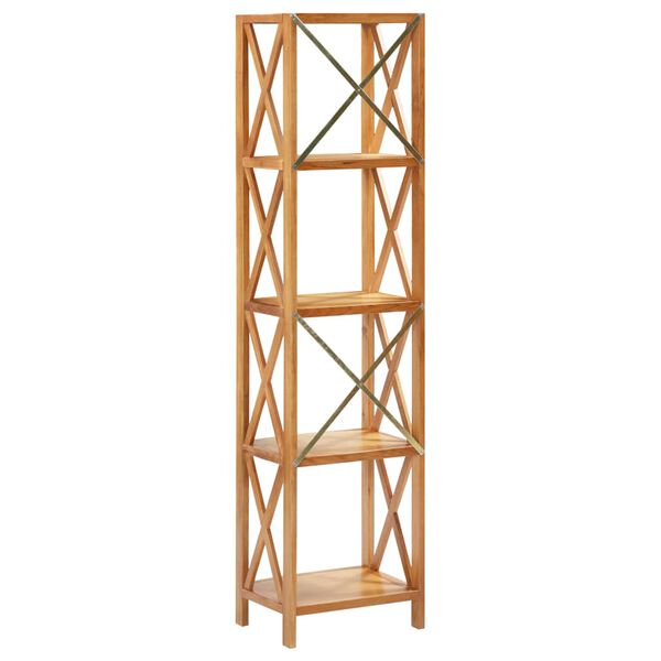 vidaXL Regal mit 5 B&ouml;den 40x30x163,5 cm Massivholz Eiche