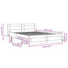 vidaXL Bettgestell mit Kopfteil ohne Matratze Schwarz 160x200 cm