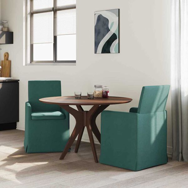 vidaXL Esszimmerst&uuml;hle 2 pcs Dunkelgr&uuml;n 57 x 67 x 95 cm Stoff