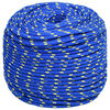 vidaXL Mehrzweck-Allzweckseil 10 mm 100 m Blau PP 645 kg Max. Traglast