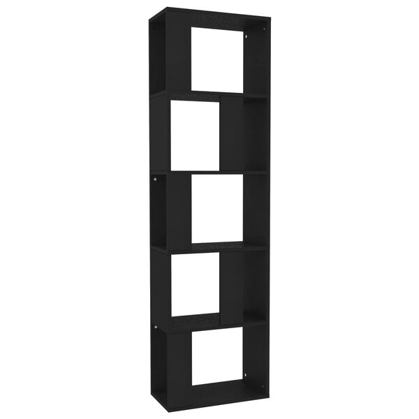 vidaXL B&uuml;cherregal/Raumteiler Schwarz 45x24x159 cm Holzwerkstoff