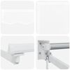 vidaXL Einziehbare Markise Wei&szlig; 400 x 300 cm Polyester und Aluminium