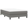 vidaXL Boxspringbett mit Matratze Dunkelgrau 120x200 cm Stoff