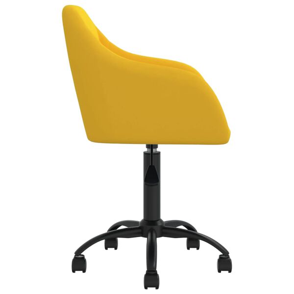 vidaXL Esszimmerst&uuml;hle 6 Stk. Drehbar Gelb Samt