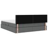 vidaXL Bett mit Stauraum und LED mit LED Dunkelgrau 180 x 200 cm Stoff