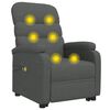 vidaXL Massagesessel mit Aufstehhilfe Dunkelgrau Stoff
