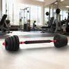 vidaXL 2-in-1 Kurzhantel Langhantel Set 30kg Schwarz und Rot