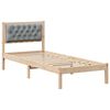 vidaXL Bettrahmen Hellgrau 80 x 200 cm Massives Kiefernholz