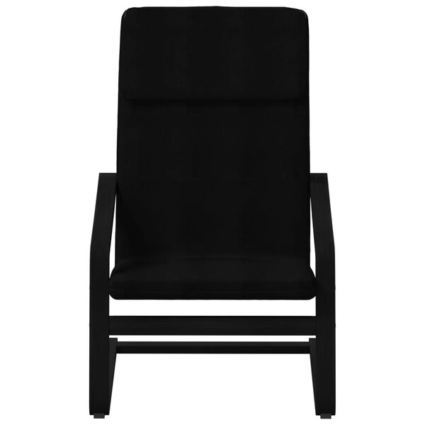 vidaXL Relaxsessel mit Hocker Schwarz Stoff