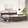 vidaXL Metallbett ohne Matratze Braun Eichen-Optik 180x200 cm