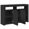 vidaXL Sideboard mit LED-Leuchten Schwarz 115,5x30x75 cm