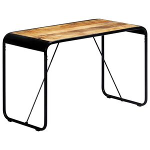 vidaXL Esstisch 118&times;60&times;76 cm Raues Massivholz Mango