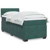 vidaXL Boxspringbett mit Matratze Dunkelgr&uuml;n 90x200 cm Samt