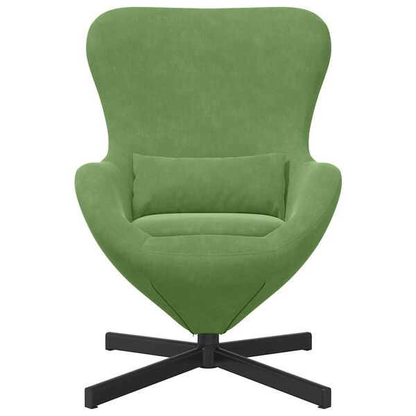 vidaXL Eiersessel Hellgr&uuml;n 63 x 73 x 90 cm Samt