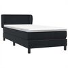 vidaXL Boxspringbett mit Matratze Schwarz 100x210 cm Samt