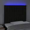 vidaXL LED Kopfteil Schwarz 80x5x118/128 cm Stoff
