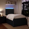 vidaXL Boxspringbett mit Matratze Schwarz 120x190 cm Samt
