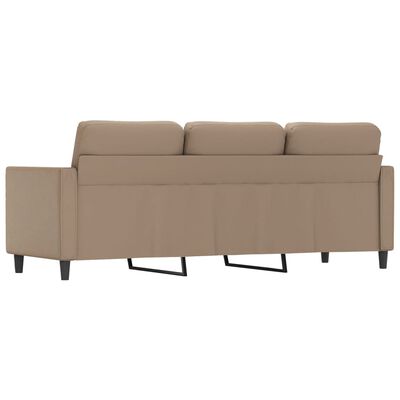 vidaXL 3-Sitzer-Sofa Cappuccino-Braun 180 cm Kunstleder