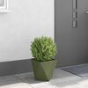 vidaXL Pflanzk&uuml;bel Olive Gr&uuml;n 30 x 30 x 30 cm Stahl